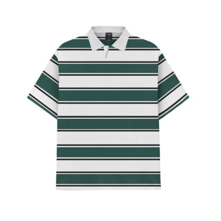 Polo Shirt Fairgoods Shirt Oversize Stripe Green